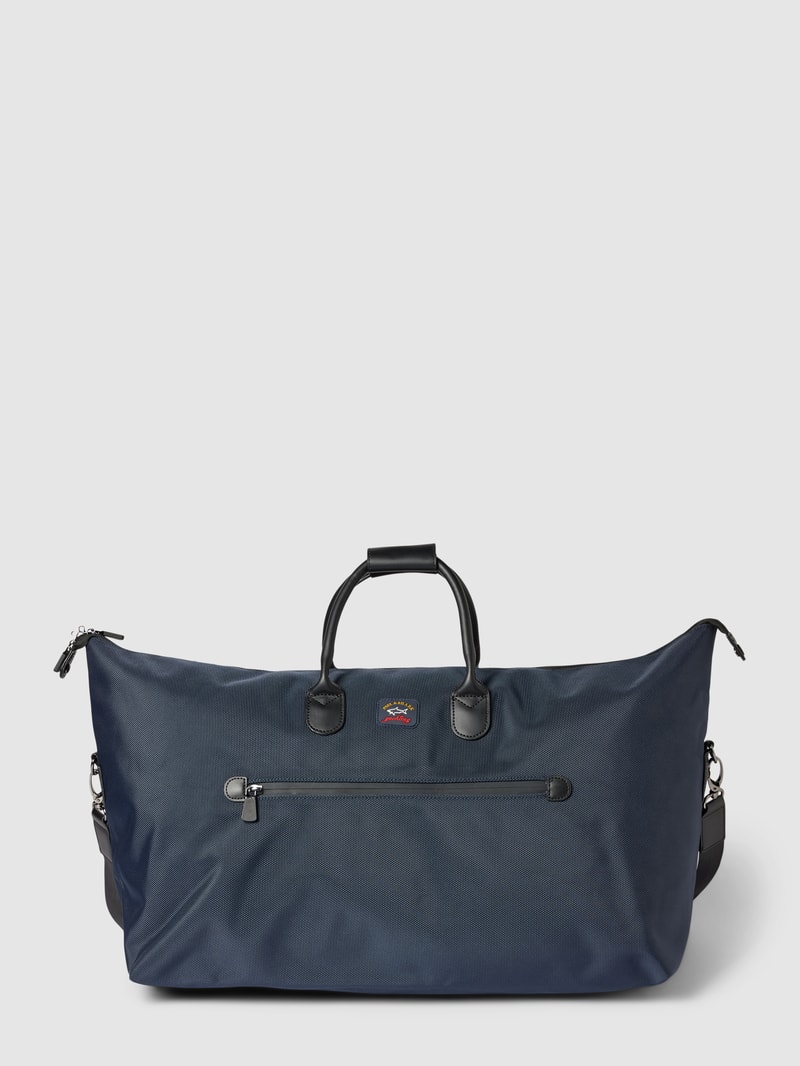 Weekender mit Label-Patch in marineblau