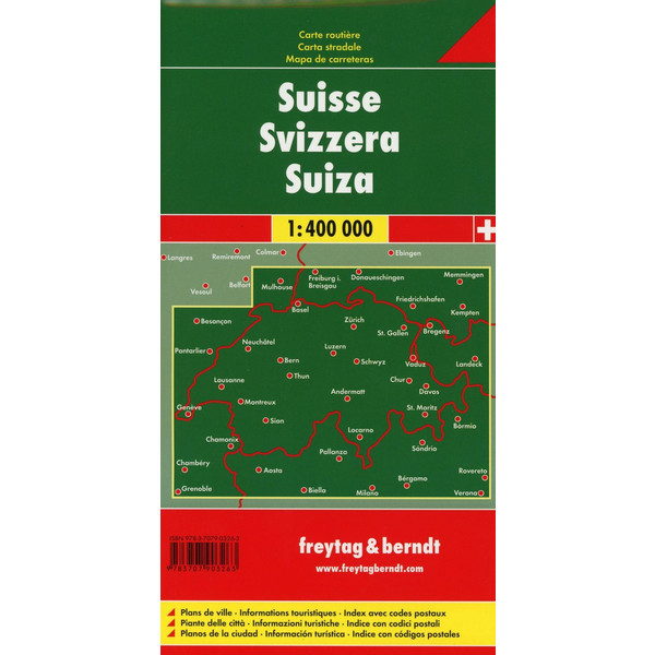 Schweiz 1 : 400 000 - Straßenkarte