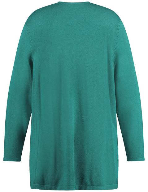 Lange Basic-Strickjacke