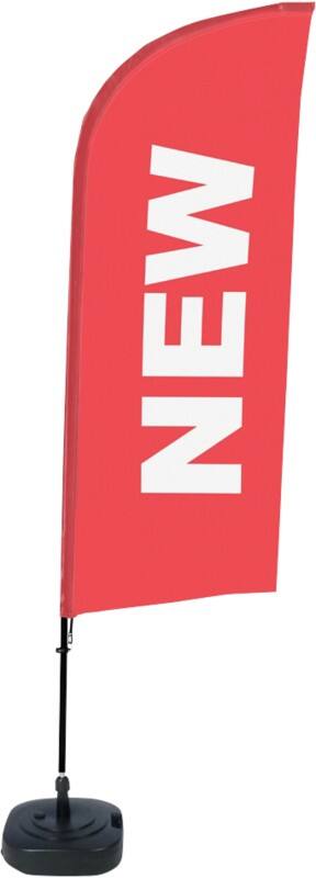 SHOWDOWN Strandflagge New Windform Rot 330 x 89 cm Einzel Aluminium