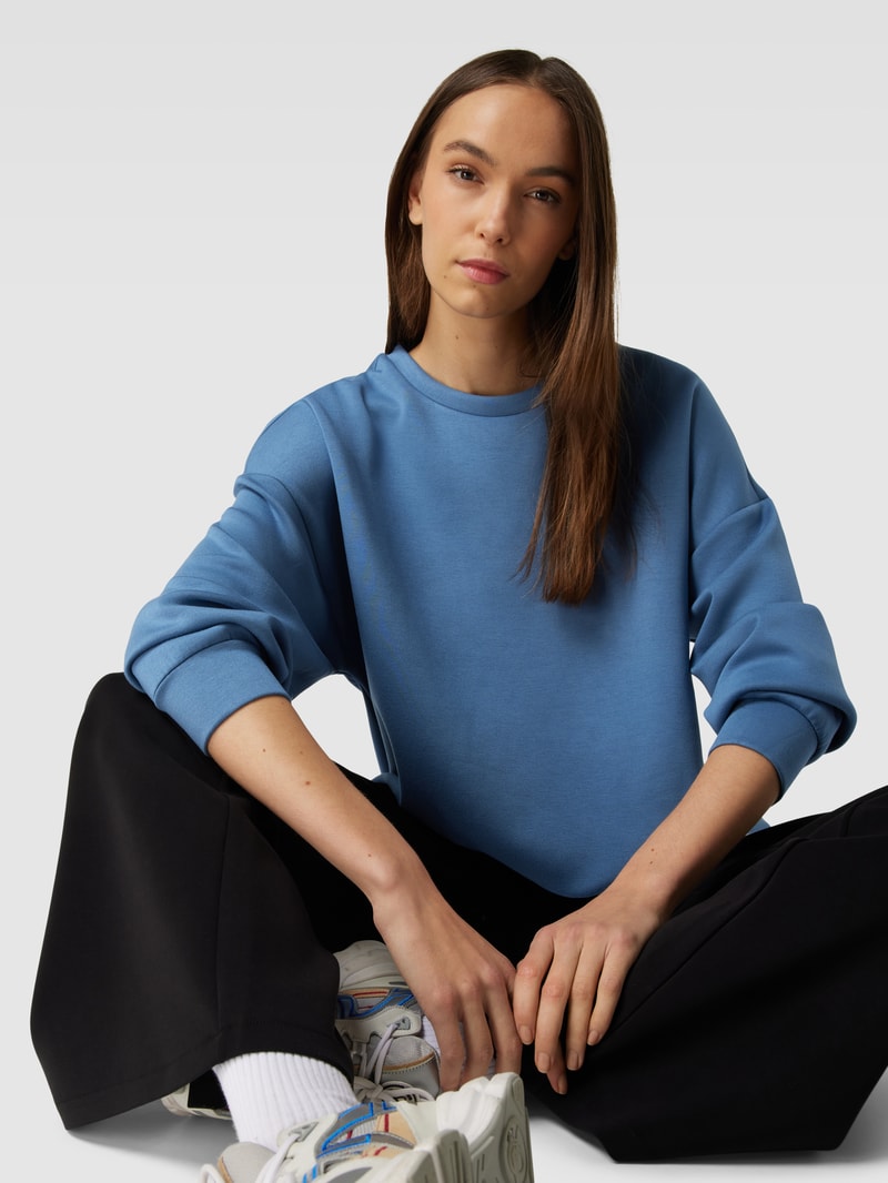 Oversized Sweatshirt mit überschnittenen Schultern in rauchblau