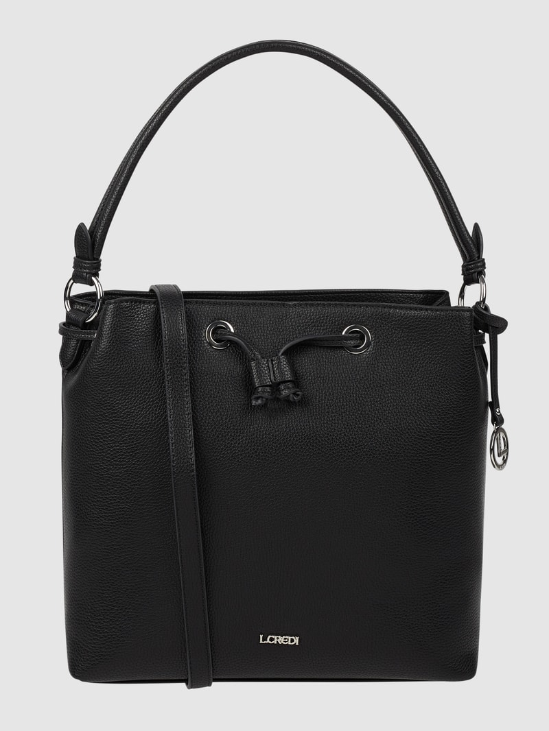 Hobo Bag in Leder-Optik in schwarz