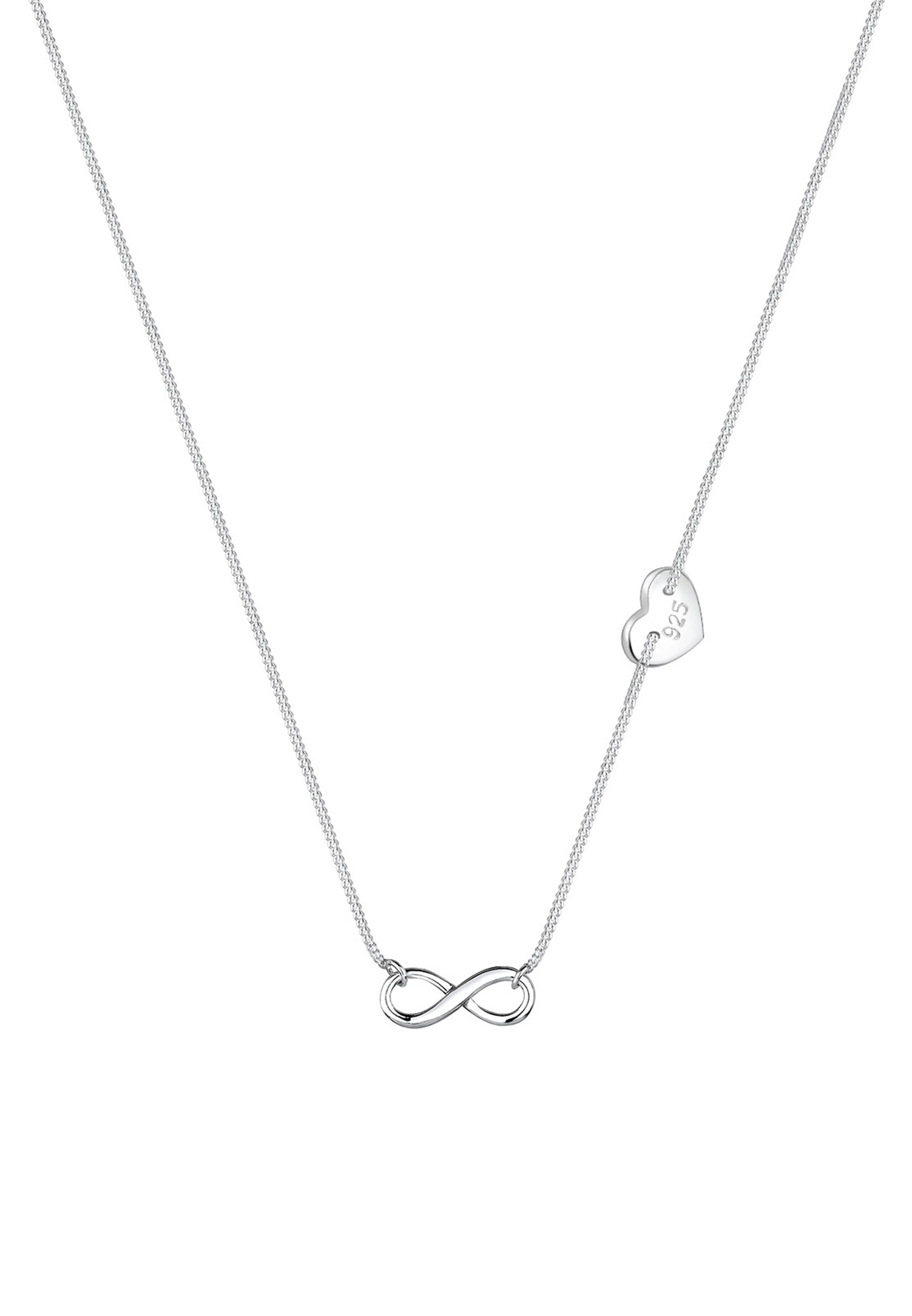 Ciondolo da donna Elli a forma di cuore infinito in filigrana d'argento sterling 925.