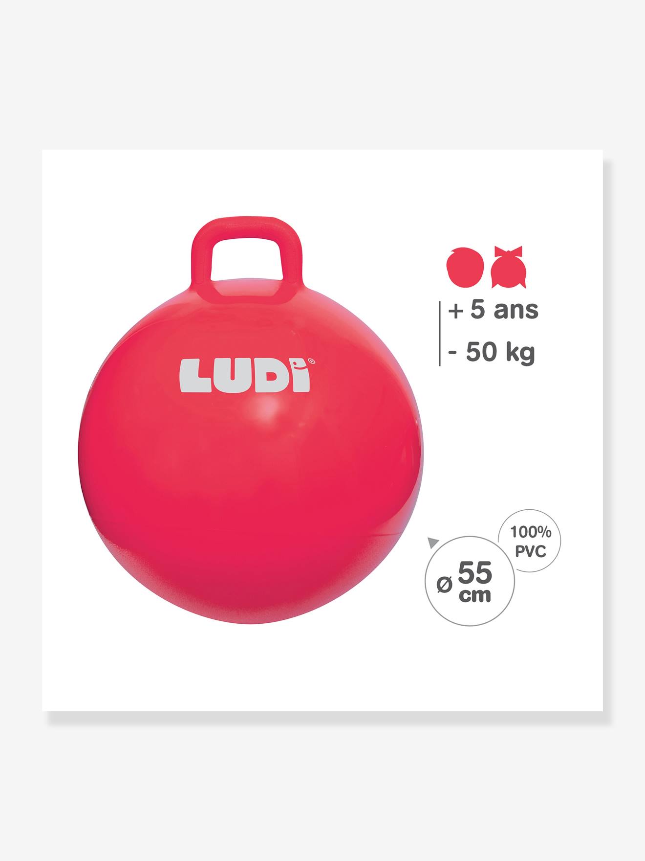 Ballon sauteur XXL rouge