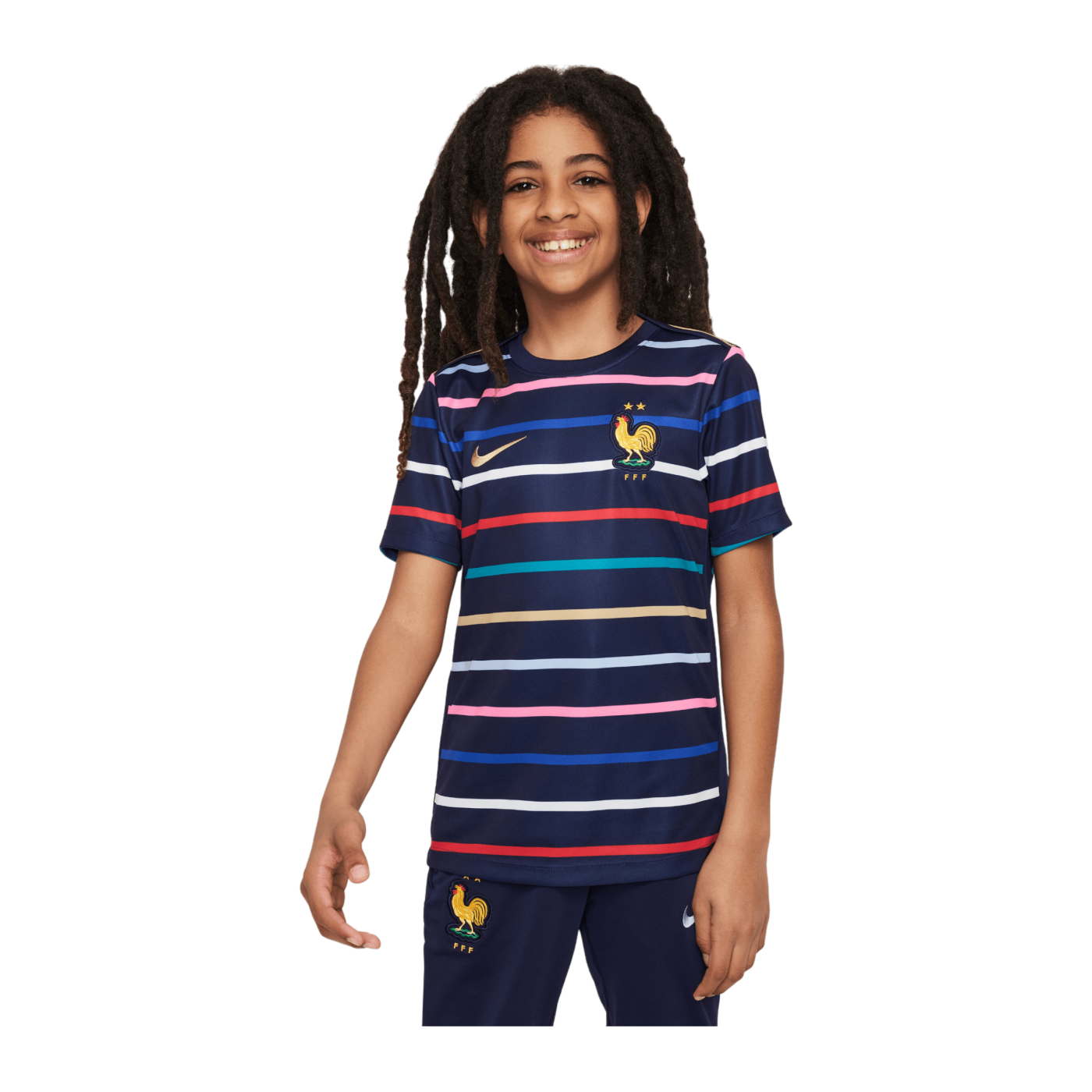 Nike Frankreich Prematch Shirt EM 2024 Kids Blau F499