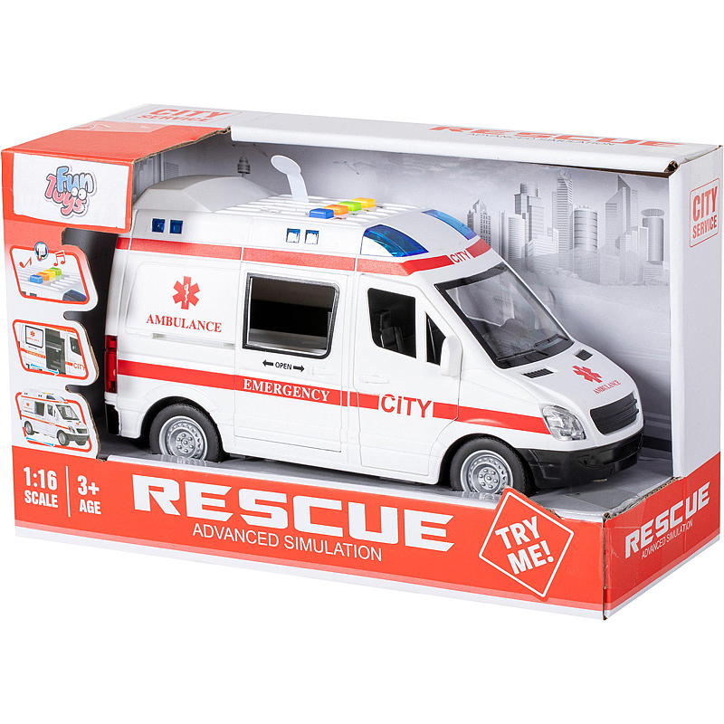 FunToys Sykebil str 1:16 selvgående