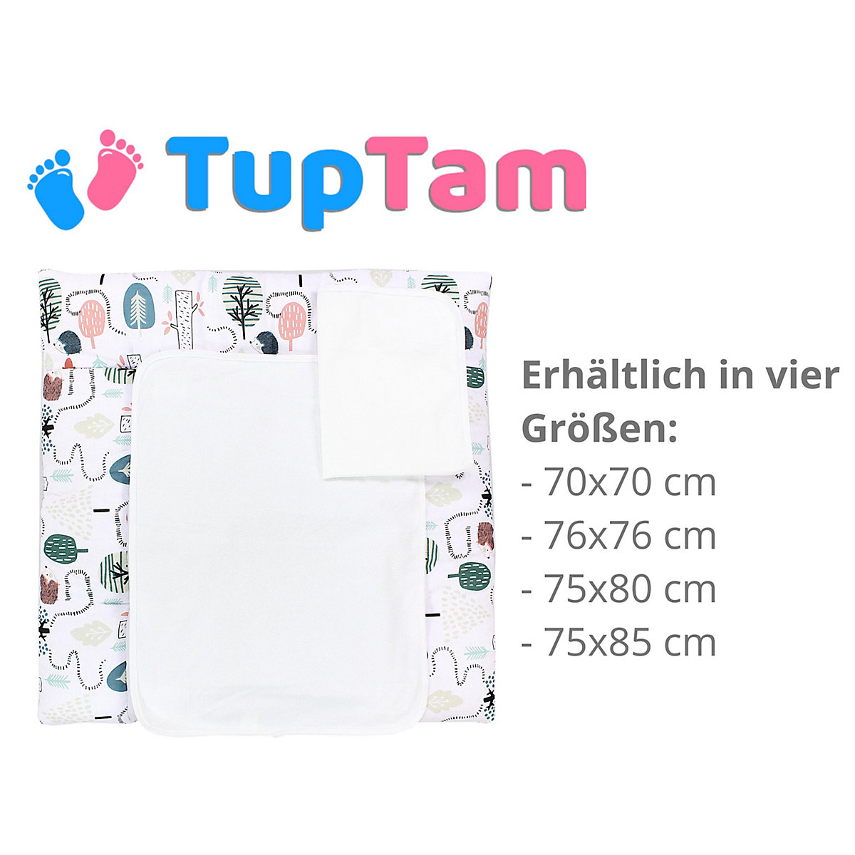 Wickelauflage inkl. 2 Frotteebezüge für Kinder