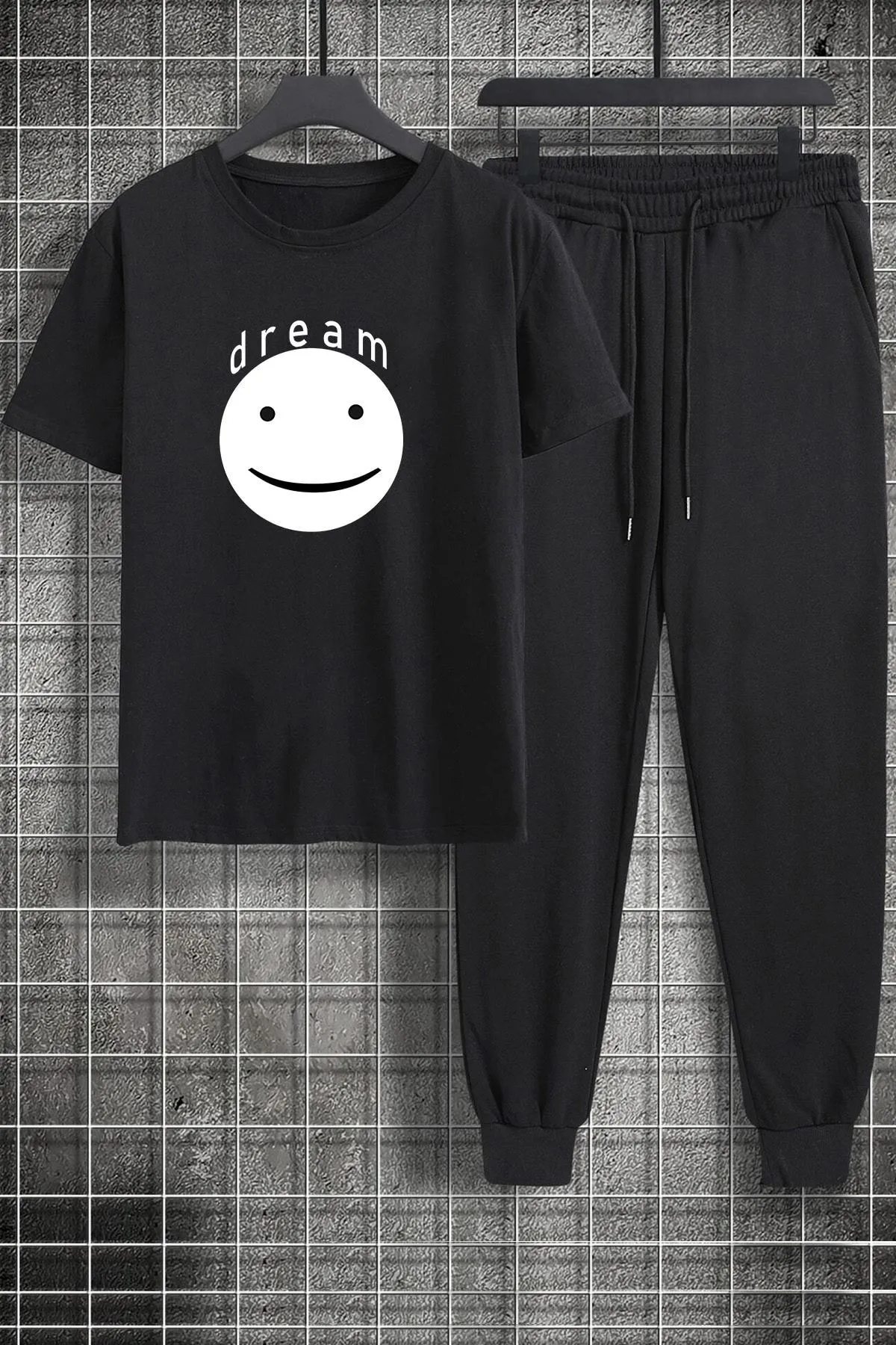 uyguntarz  Zweiteiliges Unisex-Trainingsanzugset mit Dream-Print