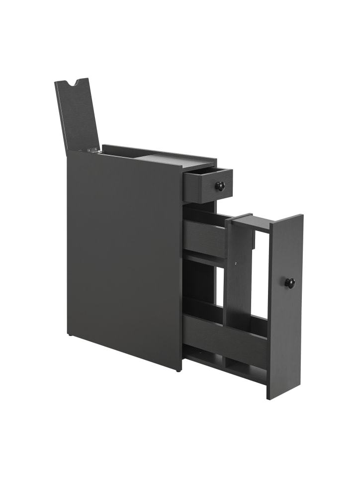 en.casa Badezimmerschrank Kihniö in Grau (H)58cm (B)16cm (T)48cm günstig kaufen onesize