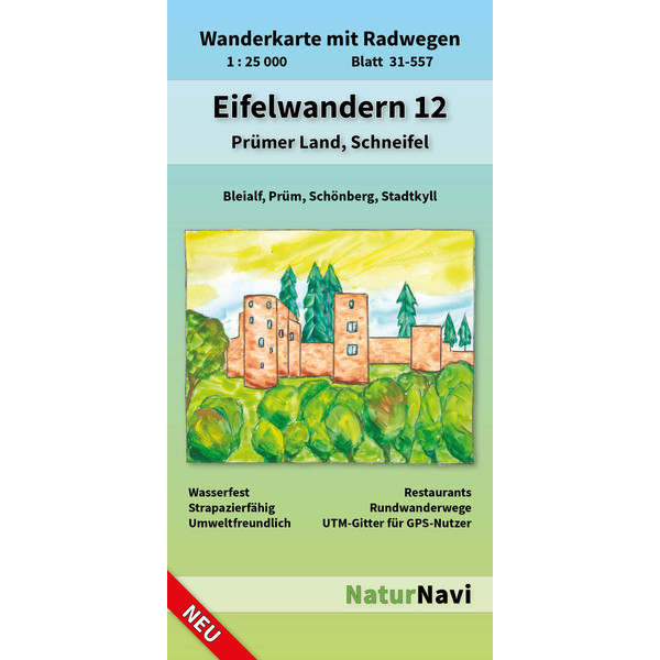 EIFELWANDERN 12 - PRÜMER LAND, SCHNEIFEL - Wanderkarte