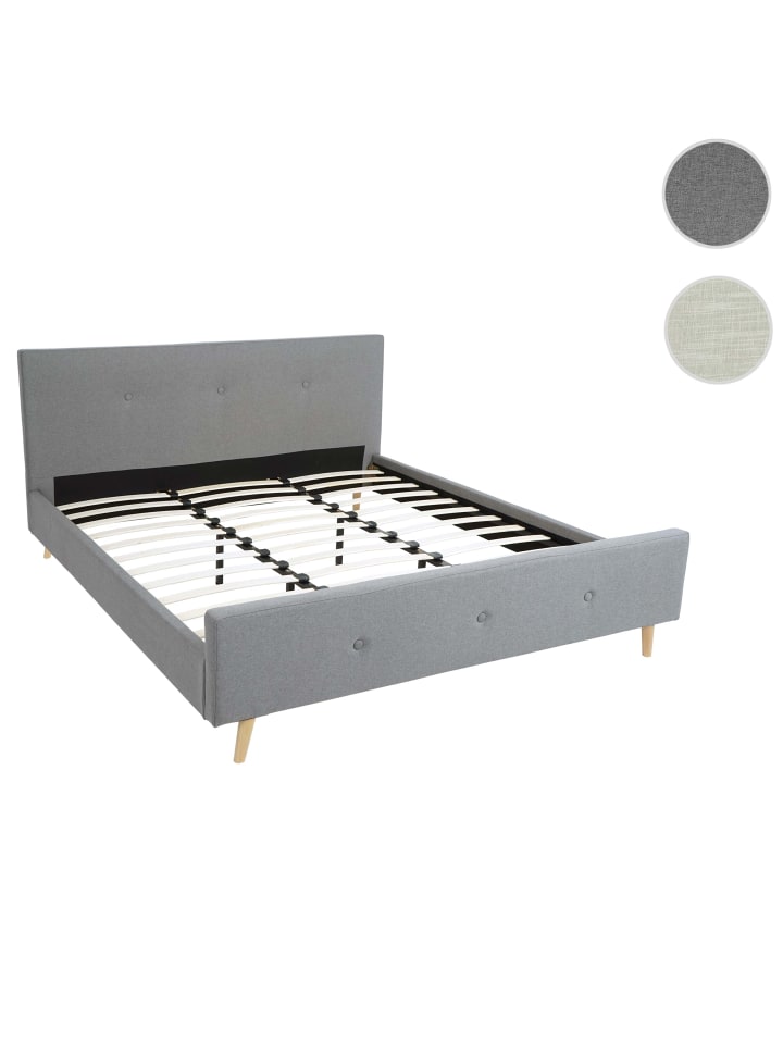 MCW Polsterbett J98 mit Lattenrost, 180x200cm grau günstig kaufen onesize