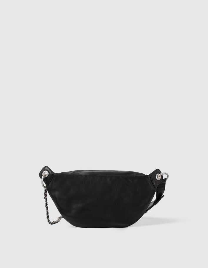 Sac banane 1440 Rock noir cuir clouté Femme