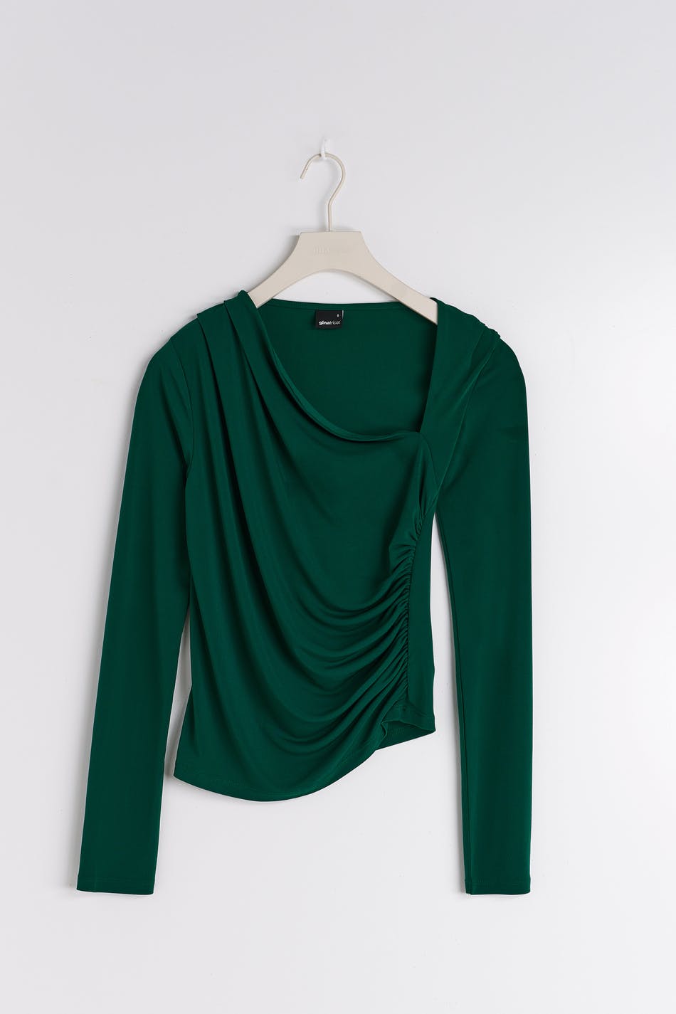 Ruched asymmetric top