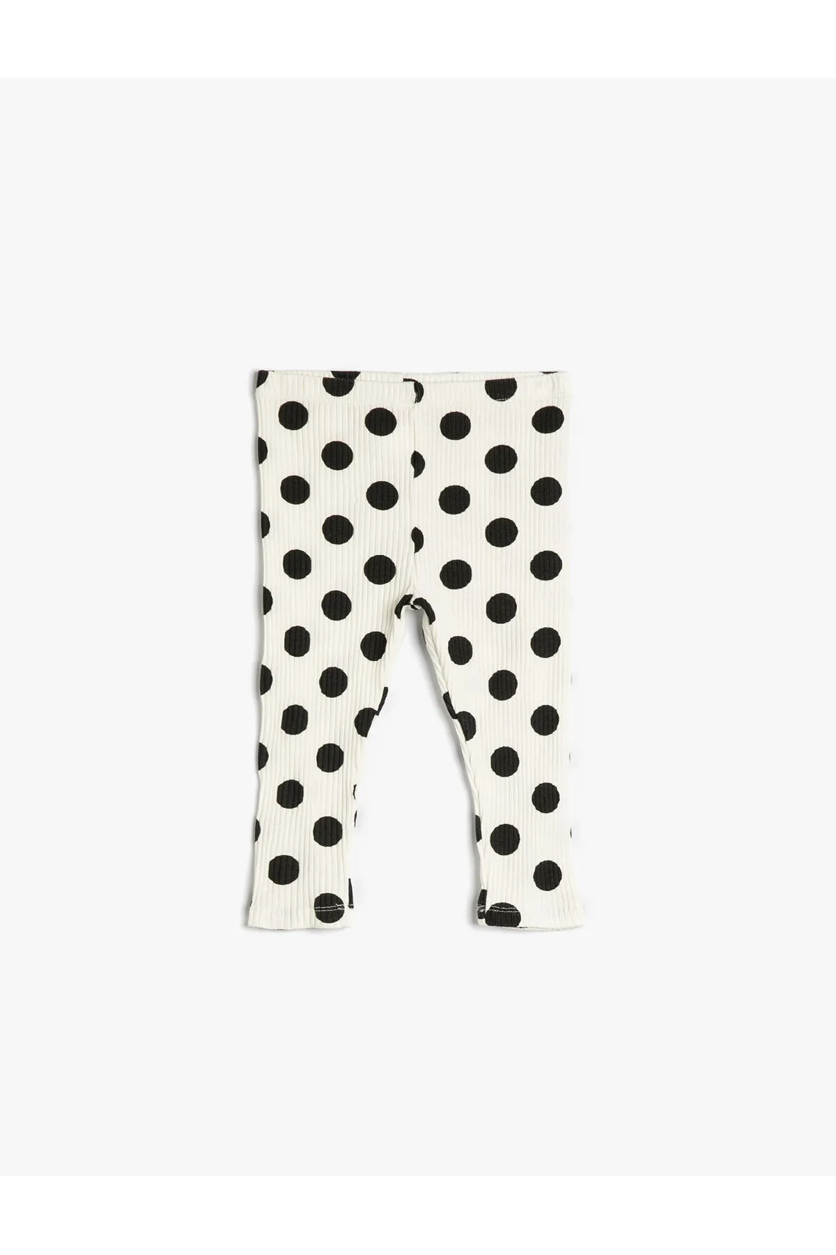Koton  Gerippte Leggings mit Polka-Dot-Muster und elastischem Bund aus Baumwolle