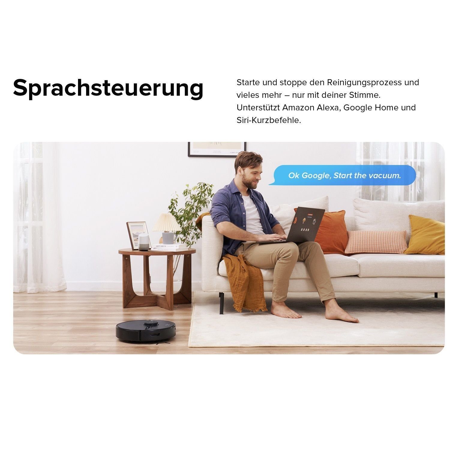 Roborock Akku-Hand-und Stielstaubsauger Q7 Vacuum Cleaner Saug- Wischroboter LiDAR Navigation 2700Pa, 58 W