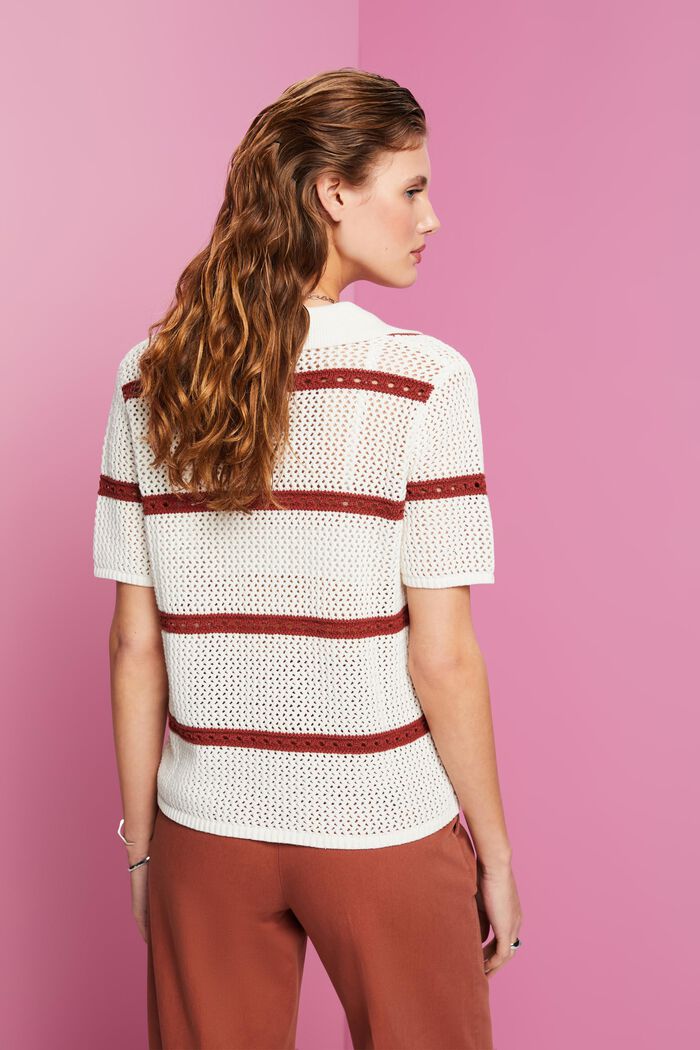 Kurzärmeliger Pullover mit Polokragen