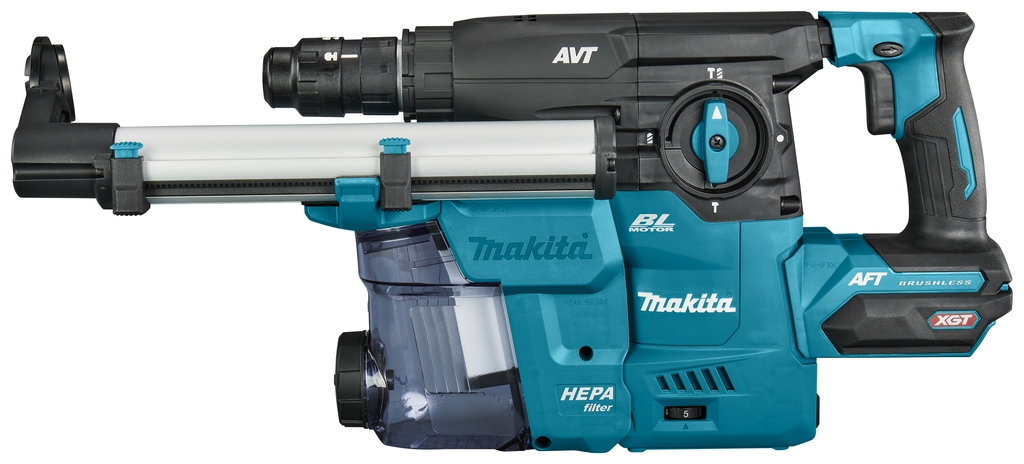Ciocan combinat SDS-Plus Makita HR009GZ02 cu extracție a prafului 40V Max fără baterii și încărcător