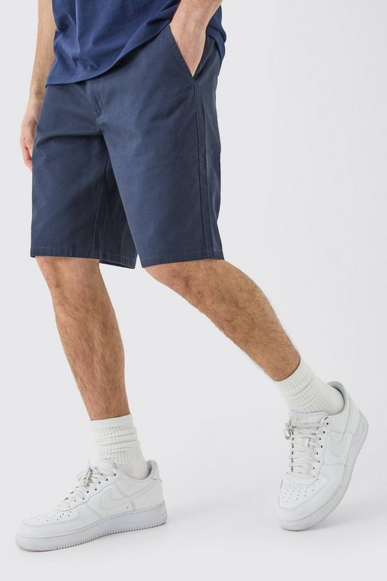 Lockere dunkelblaue Shorts
