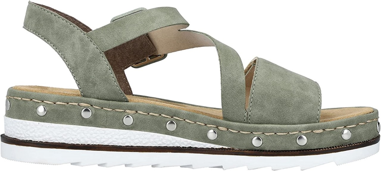 RIEKER Klassische Sandalen khaki FSK Damen Sandalen