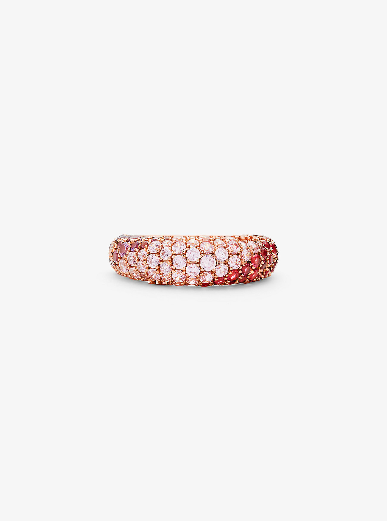 Ring i sterlingsølv med ombré-pavé belagt med edelmetall - roségull