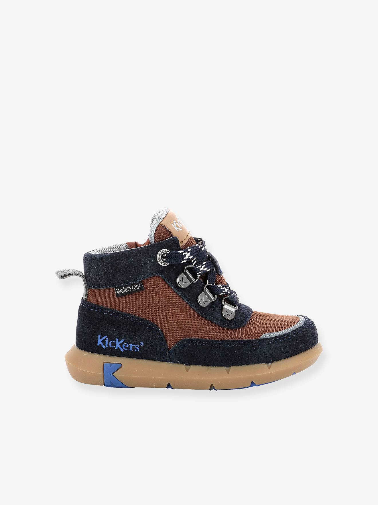 Baskets sneakers garçon Juniby KICKERS® marine marron