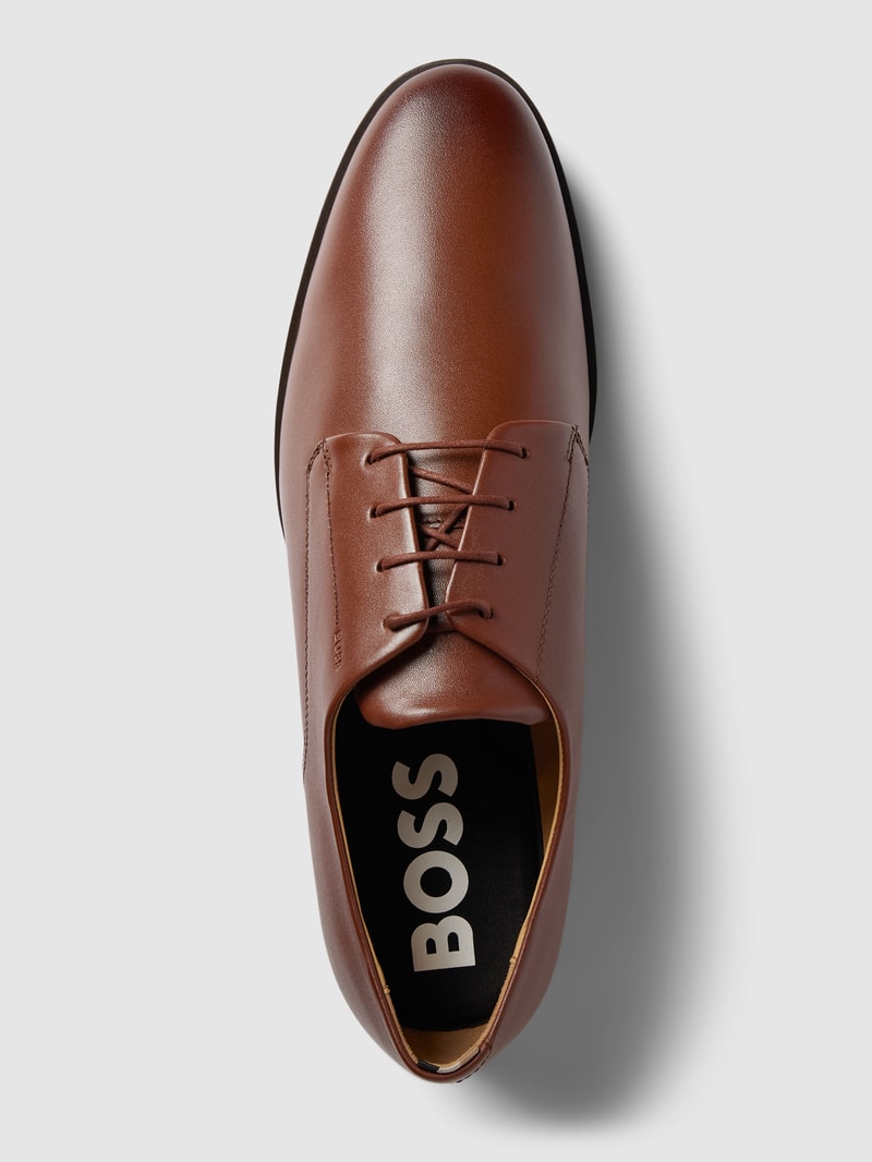 Derby-Schuhe aus Leder Modell 'Colby' in cognac