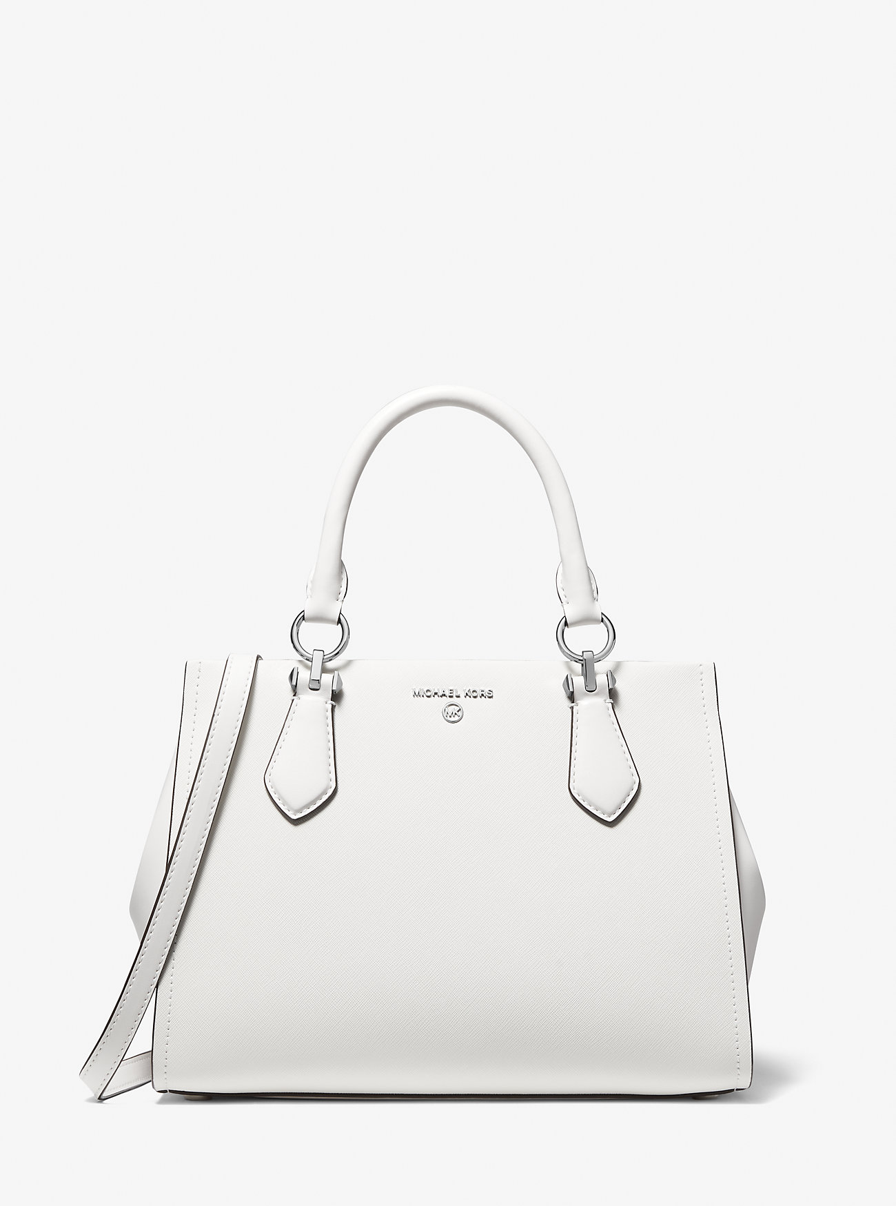 Marilyn Medium Saffiano Skinnveske - OPTIC WHITE