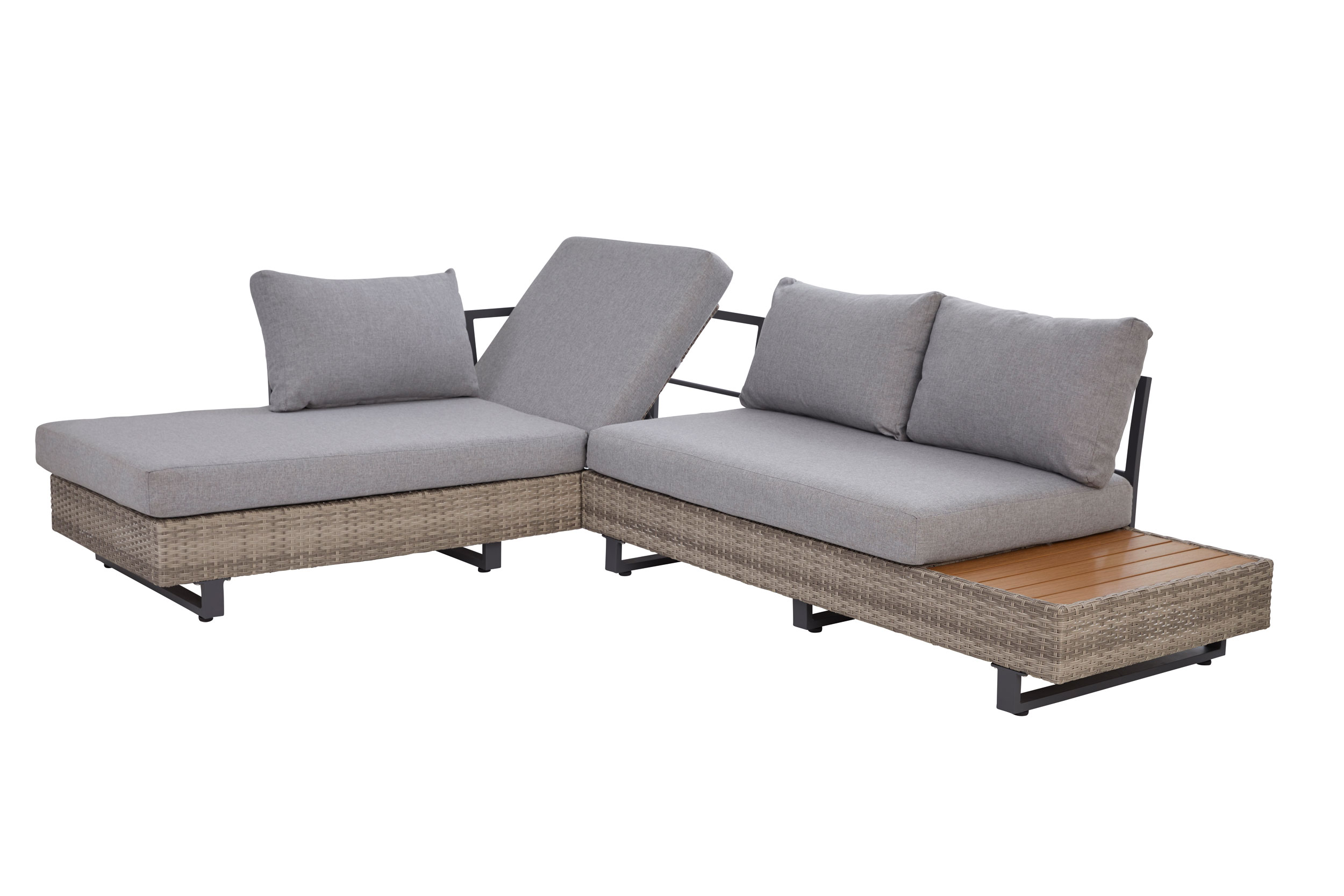 OUTDOORGartenlounge-Set 3 tlg. Alu