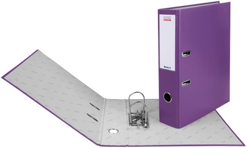 Biella Ordner DIN A4 70 mm Violett 2 Ringe 10341742U Pappkarton, PP (Polypropylen)