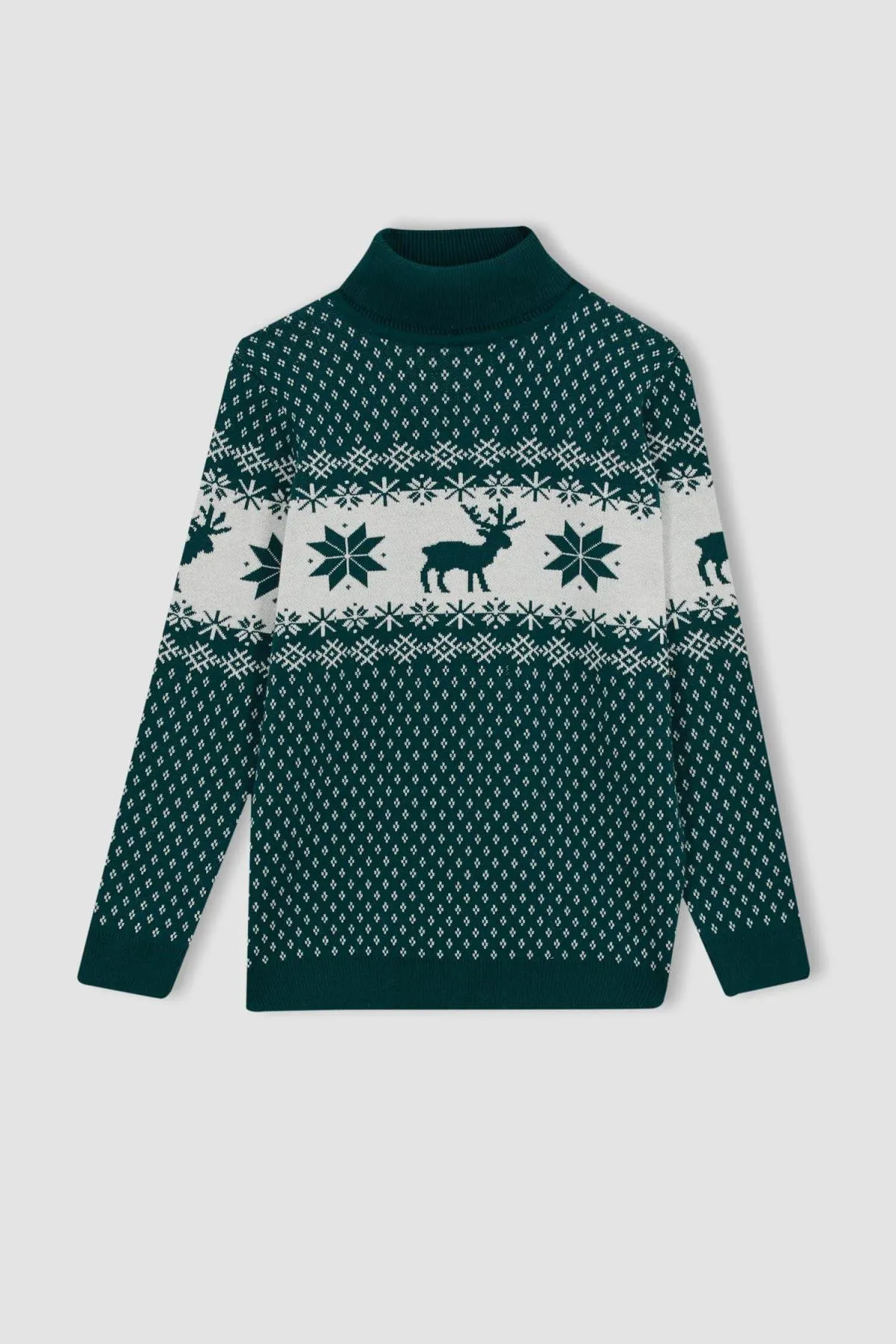 DeFacto  Rollkragenpullover mit Weihnachtsmotiv für Jungen