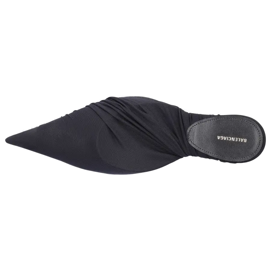 Balenciaga - Pantoletten Textil schwarz - schwarz