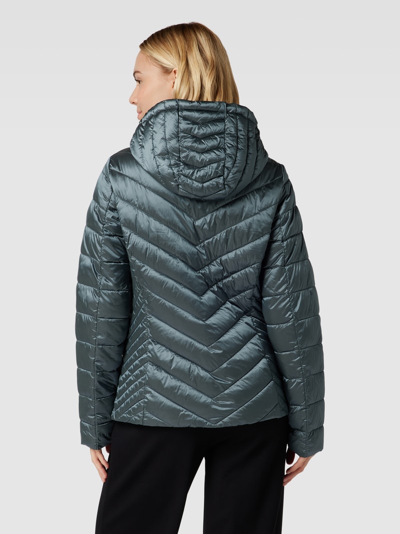 Steppjacke mit Stehkragen in marineblau