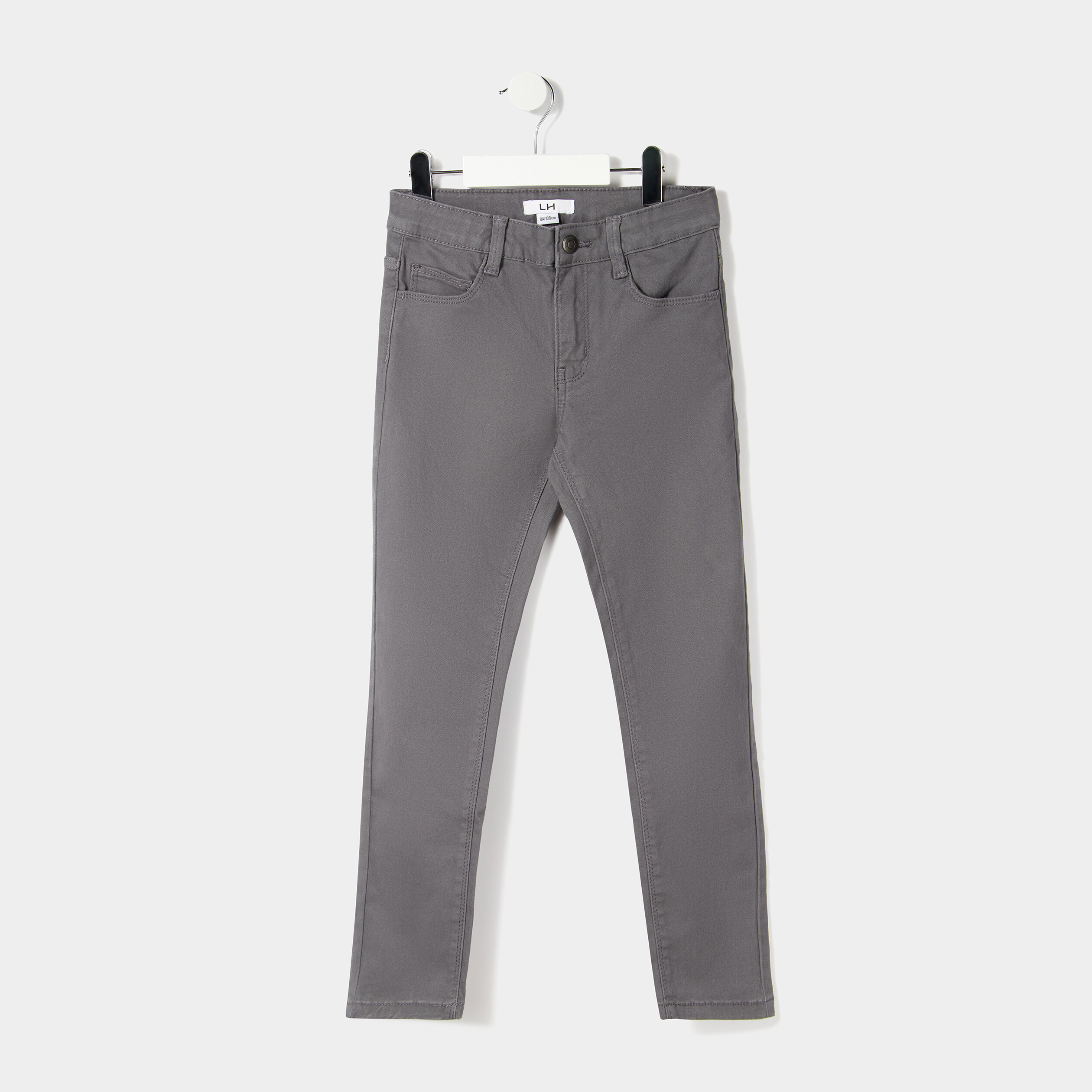 Pantalon slim stretch gris foncé garçon | La Halle