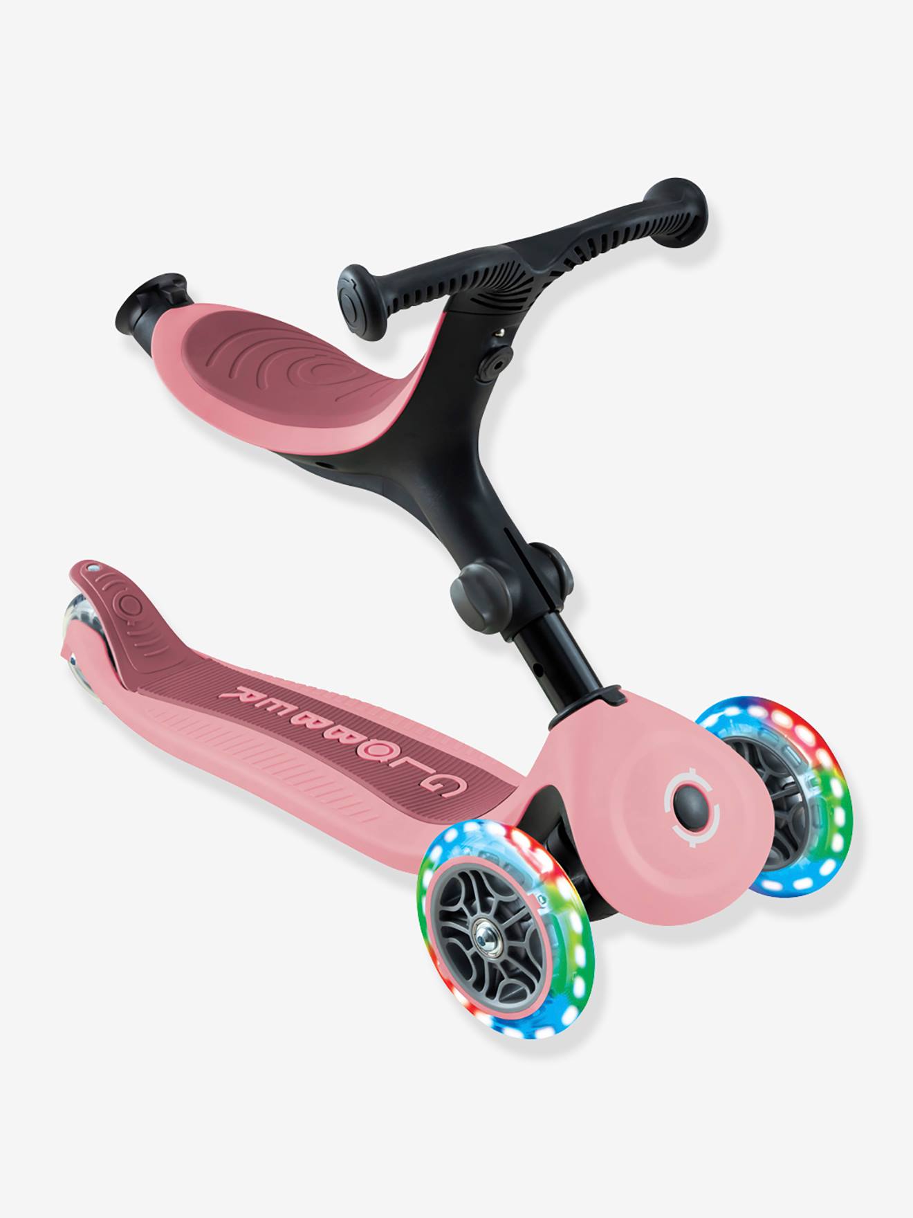 Globber 3-in-1-Fahrzeug Go Up Active Lights GLOBBER - hellrosa