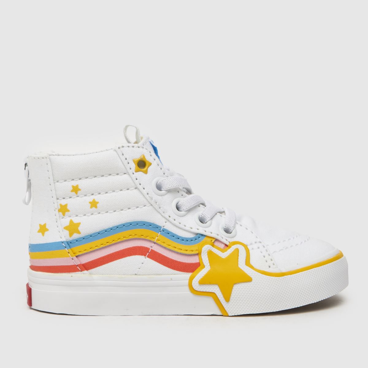 Vans fehér SK8-Hi cipzáras szivárványszínű kisgyermek cipők