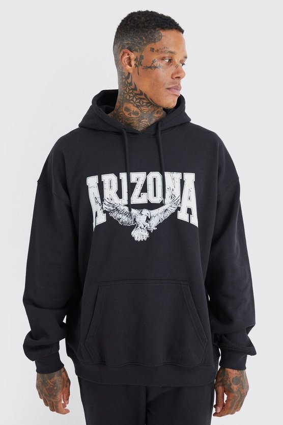 Oversize Hoodie mit Arizona Adler-Print