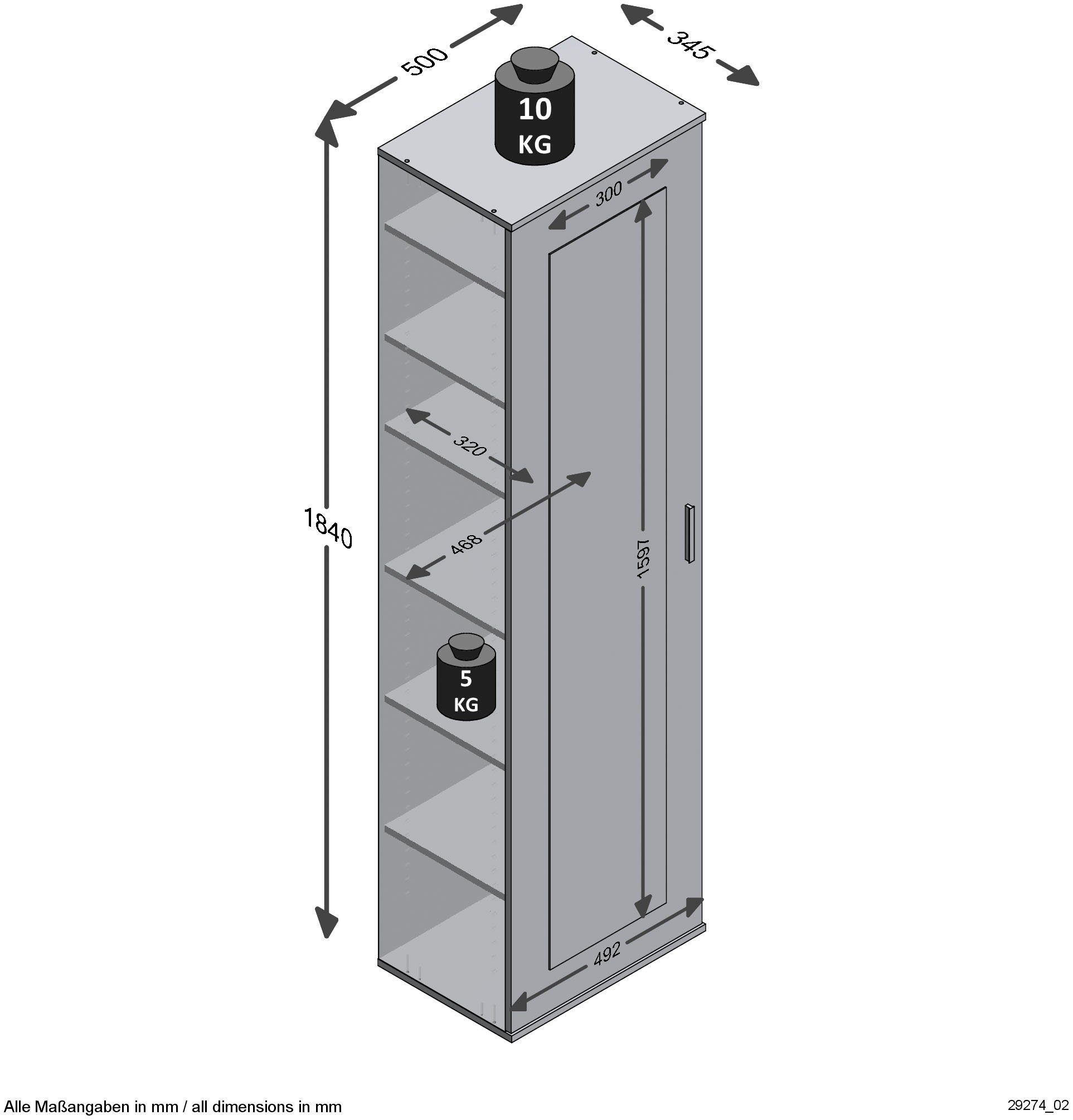 FMD Mehrzweckschrank Inca 2