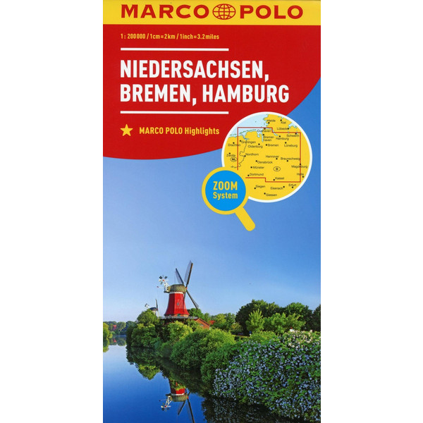 MARCO POLO Karte Deutschland Blatt 3 Niedersachsen, Bremen, Hamburg 1:200 000 - Straßenkarte