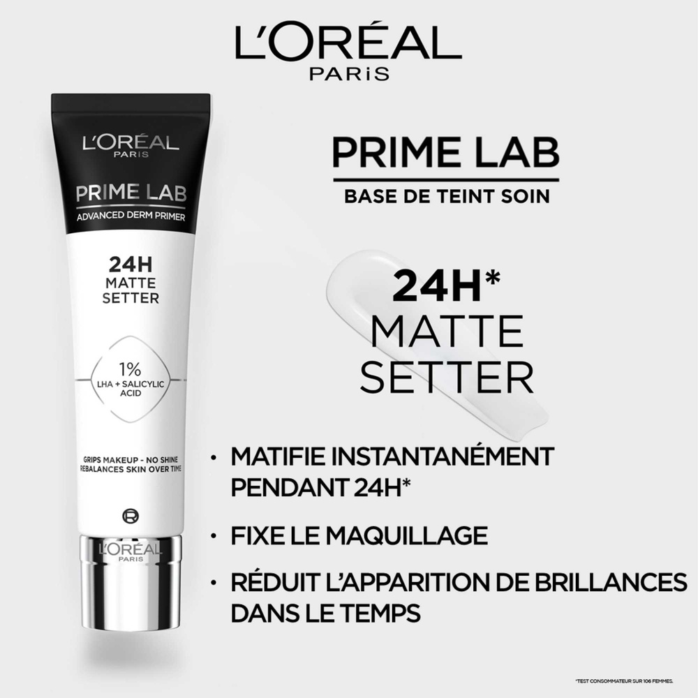 L'Oréal Paris Prime Lab Base de teint soin matifiante longue tenue