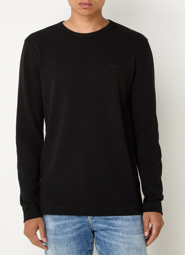 Camicia a maniche lunghe testurizzata Tempesto di HUGO BOSS con logo
