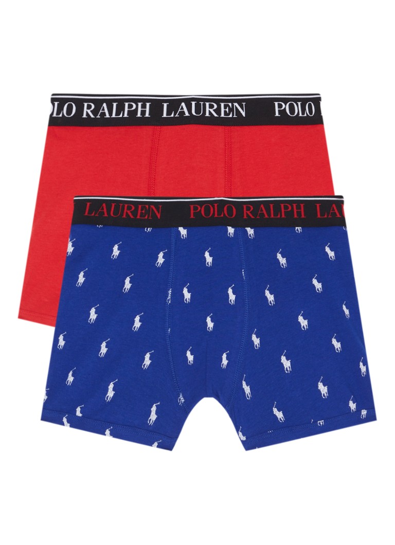 Ralph Lauren, set de 2 boxeri cu talie elastică și logo.