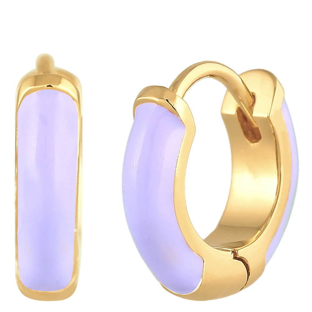 Elli Elli by Julie & Grace Boucles d'oreilles pour femmes, violette, basique, minimal, Boucles d'oreilles