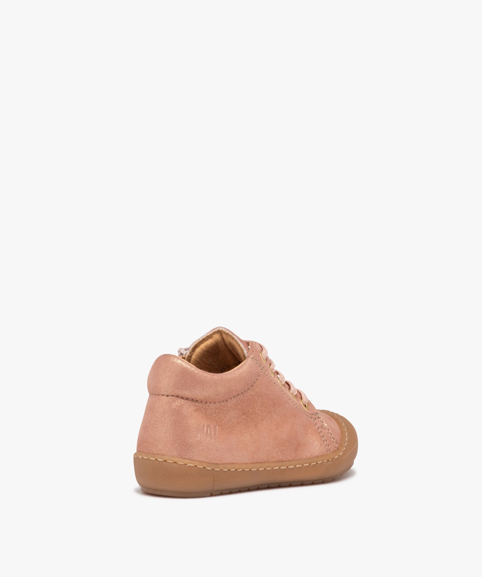 Chaussure premiers pas bébé fille en cuir uni à paillette... rose | GEMO