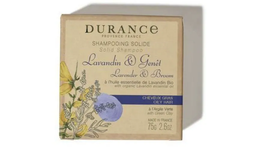 DURANCE Festes Shampoo Lavandin & Ginster 75 g