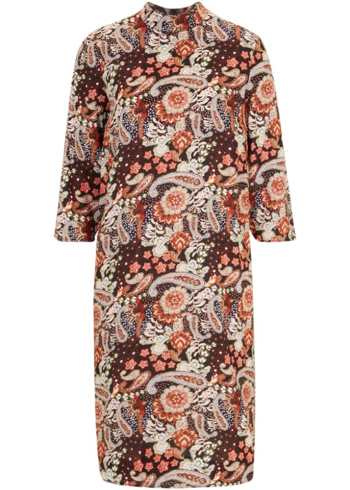 Midikleid mit Paisleymuster in A-Linie