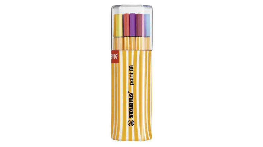 STABILO® Fineliner - STABILO point 88 - 20er Big point Box zufällig in einer der 3 Farben  - mit 20 verschiedenen Farben sortiert