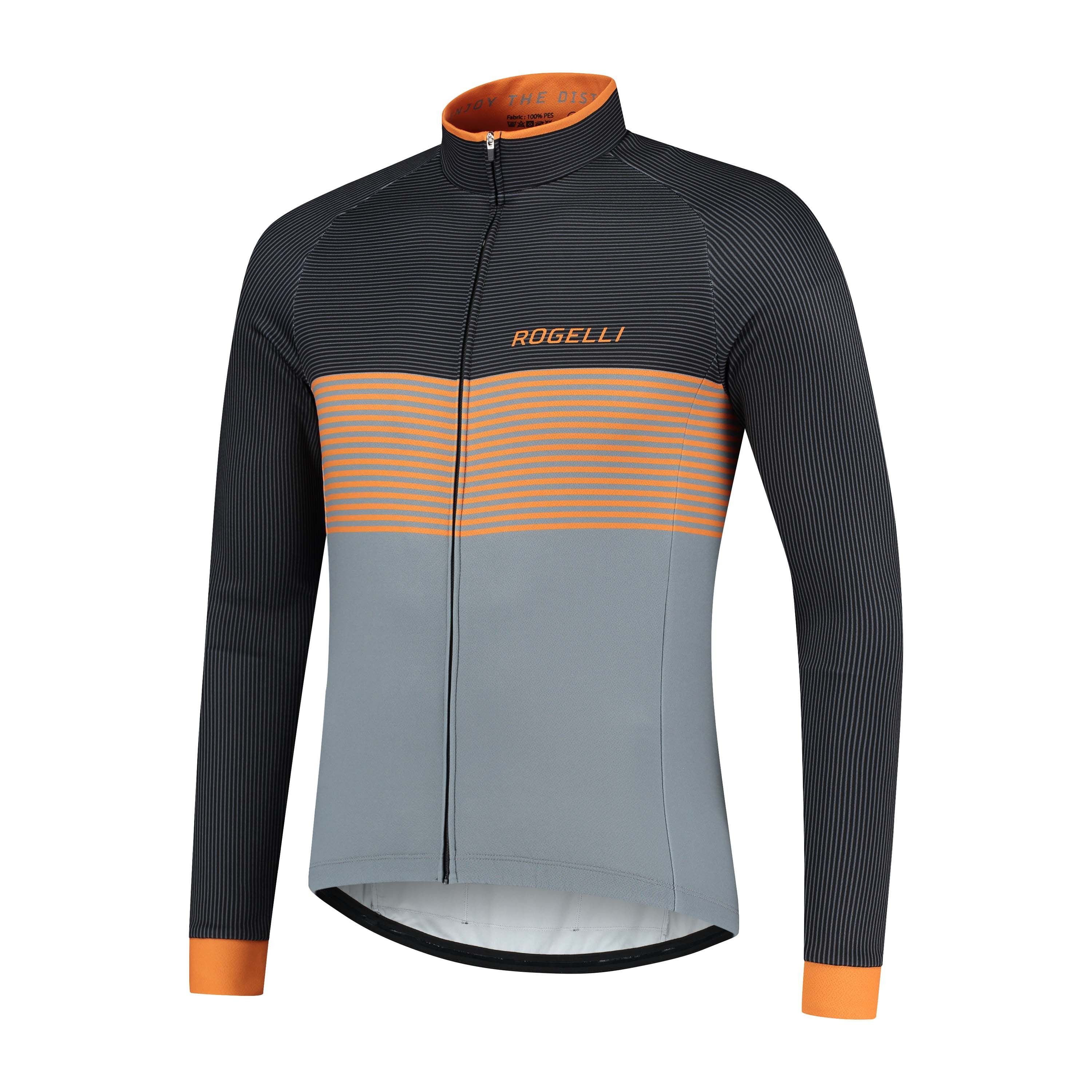 Rogelli Boost Grau/Schwarz Herren Radtrikot Langarm