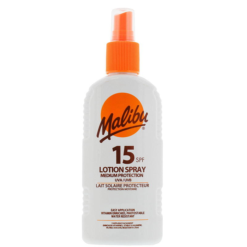 Sun lotion spray 200 mll SPF15 malibu