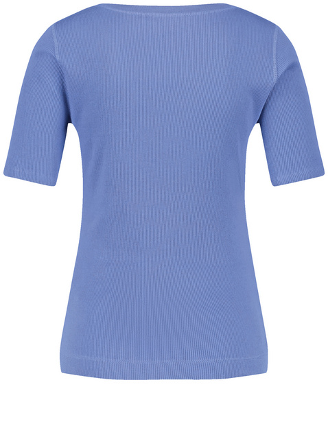 T-Shirt mit Rippstruktur