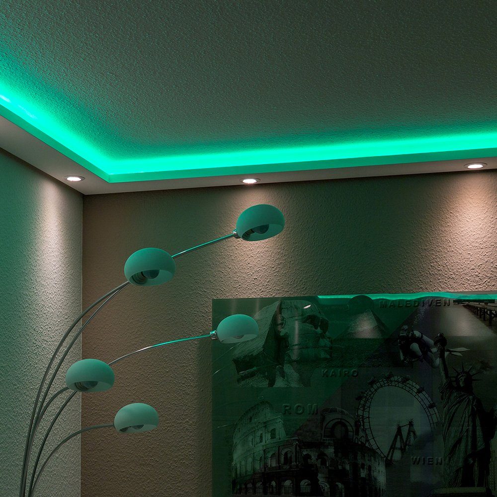 Licht-Trend Stuckleiste Dekor-Profil L Stuckleiste 1,2 m indirekt Wand oder Decke